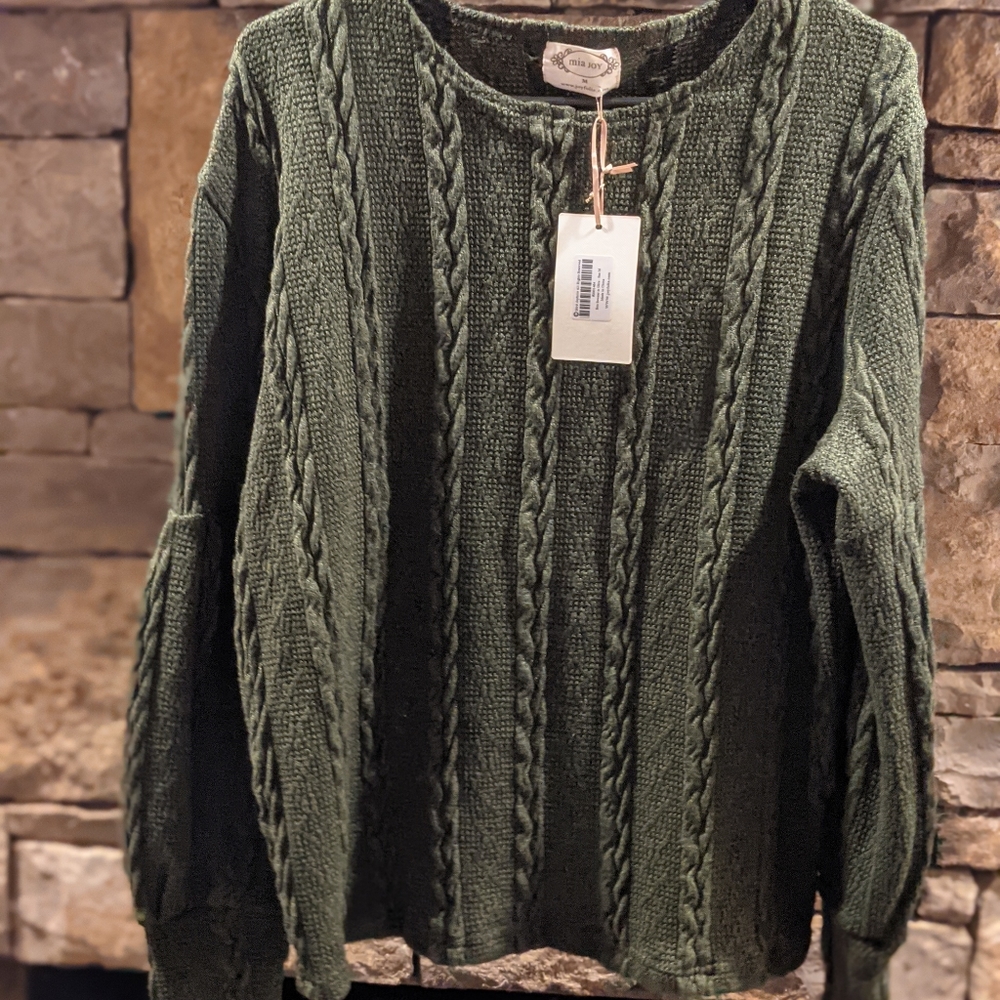 Joyfolie Bria sweater in green size medium